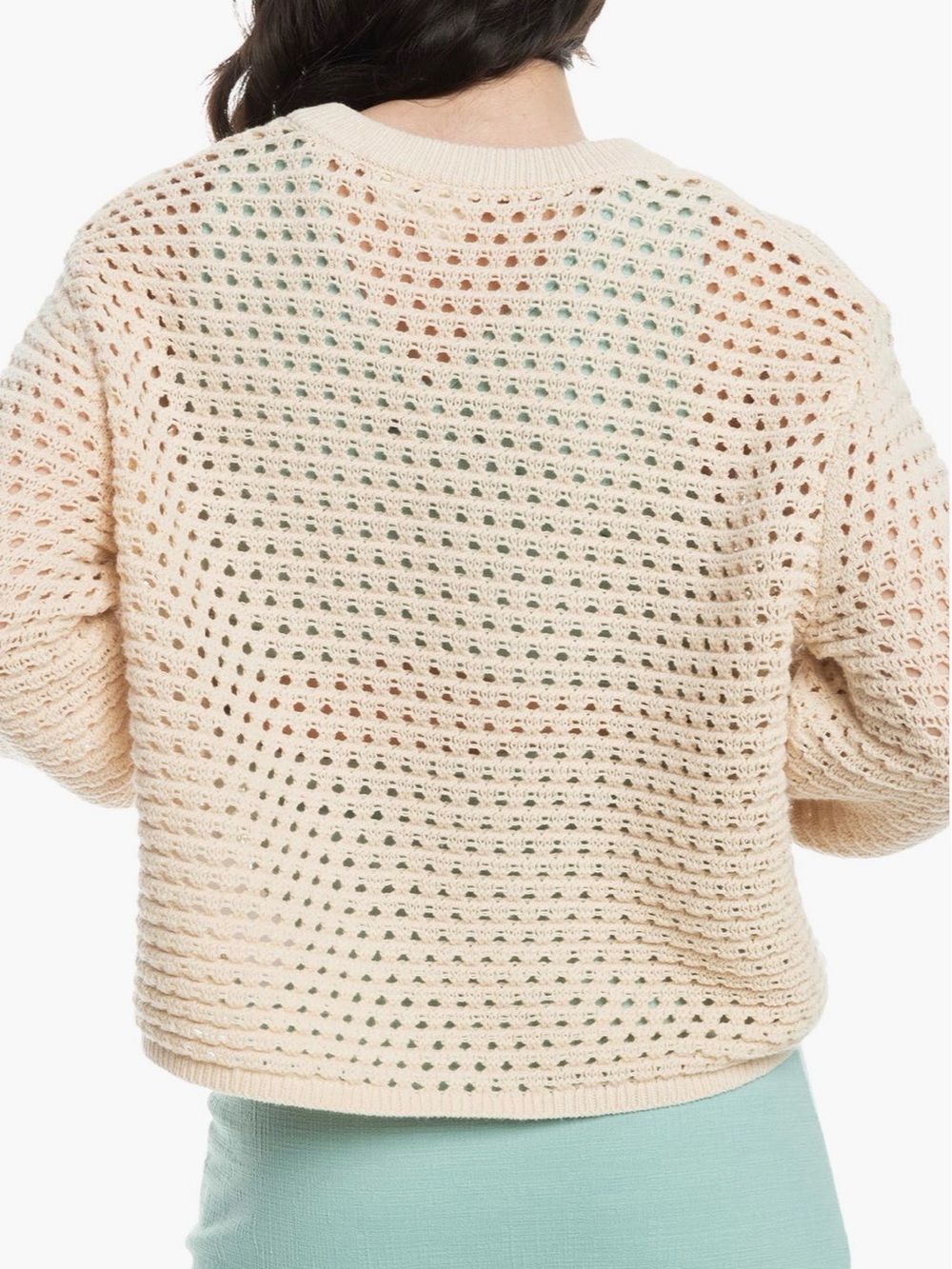 Roxy California Lover Open Stitch Sweater - Tapioca - Size L - Picture 2 of 9